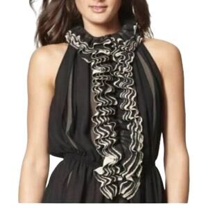 Robert Rodriguez Ruffled Neck Sleeveless Chiffon Blouse - S